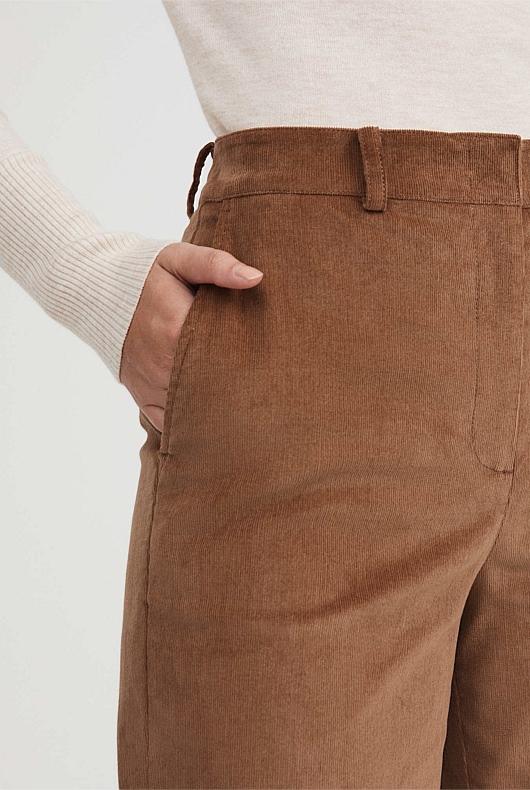 Cotton Cord Trouser - Camel