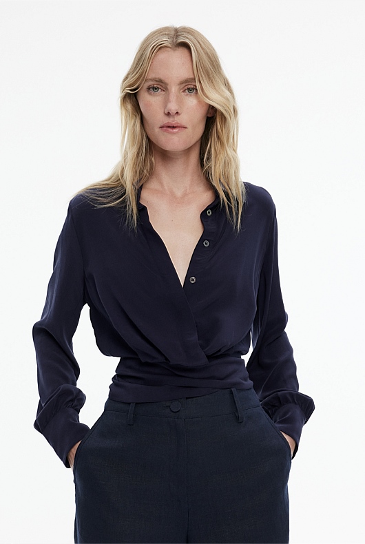 Wrap Shirt - Blue Night