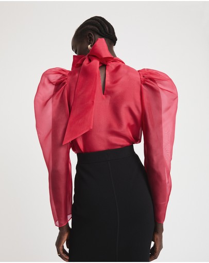 Witchery Silk Tie Neck Blouse