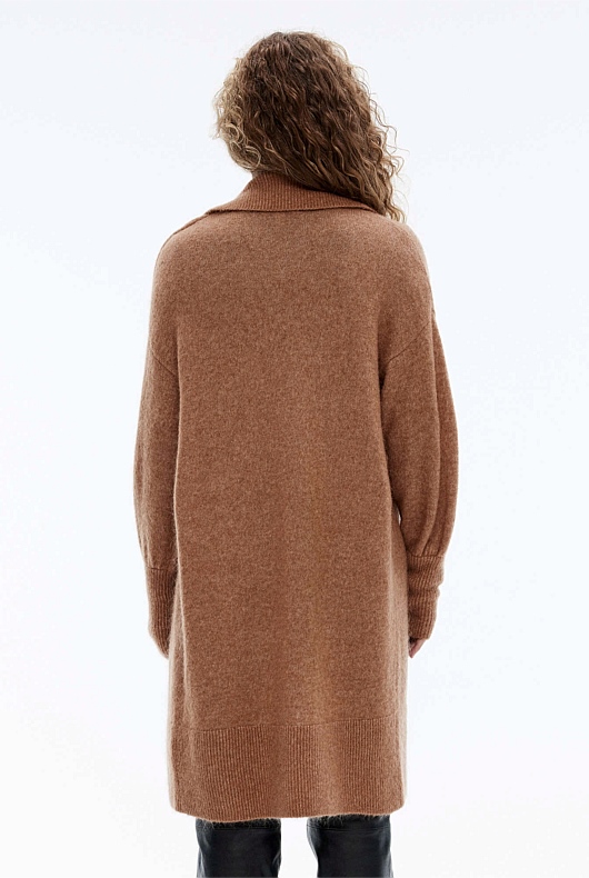 Mohair Knit Cardigan - Camel
