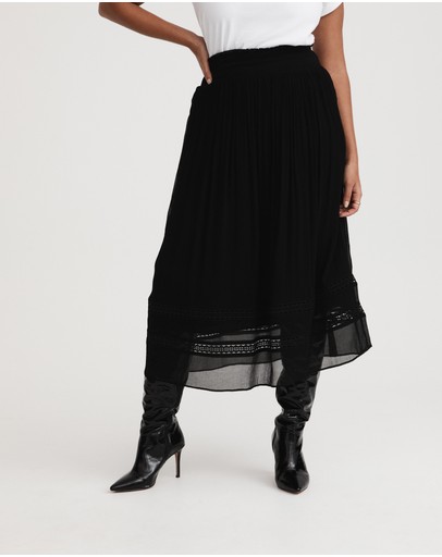 Witchery Trim Insert Midi Skirt