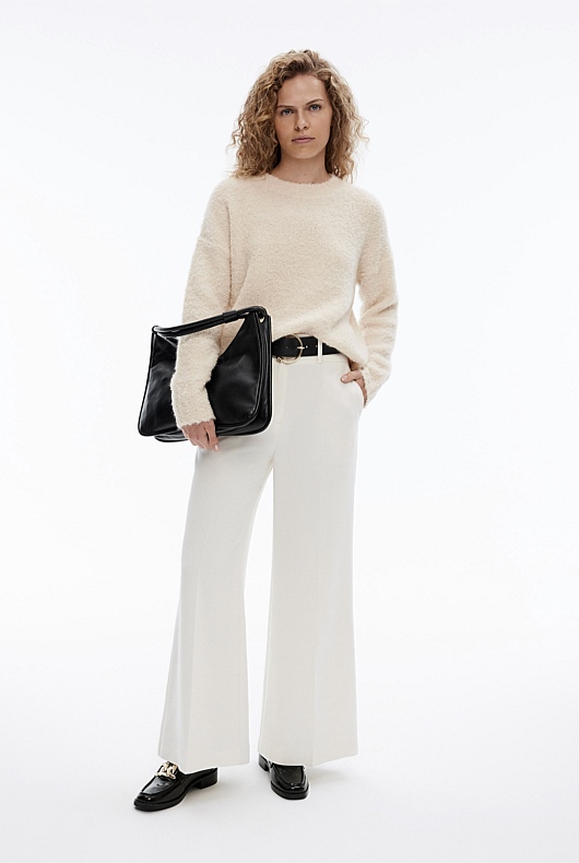 Boucle Crew Neck Knit - Cream