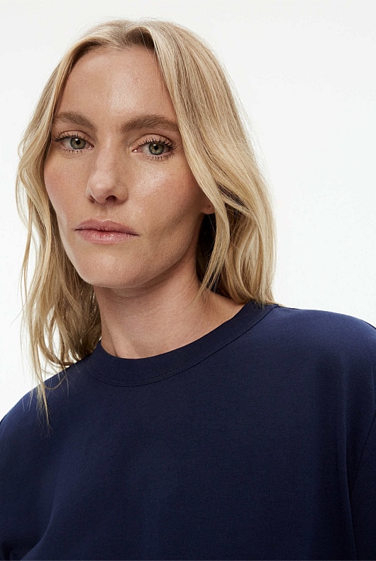 Cotton Crop Short Sleeve Tee - Regatta Blue