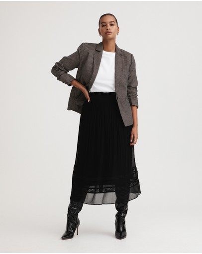 Witchery Trim Insert Midi Skirt