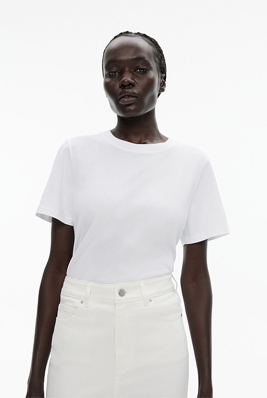 Staple Cotton Crew - Pure White