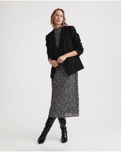 Witchery Ponte Double Breasted Blazer