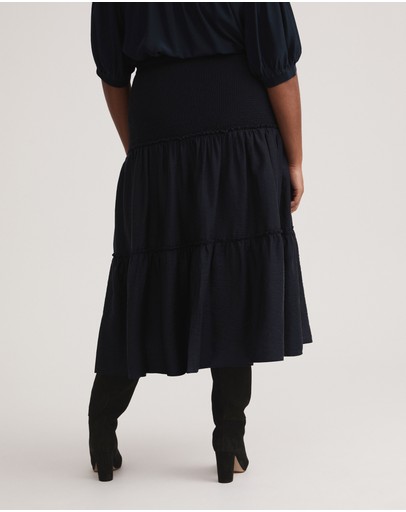 Witchery Texture Shirred Tiered Skirt