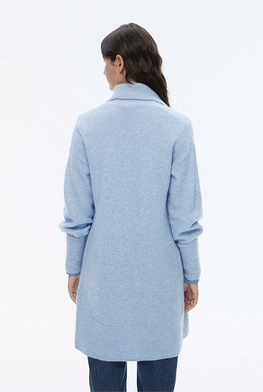Mohair Knit Cardigan - Baby Blue