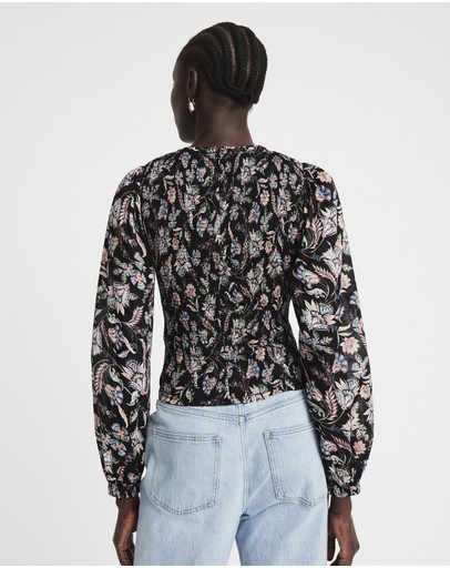 Witchery Baroque Shirred Blouse