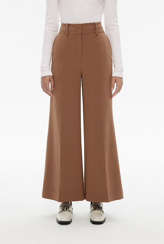 Classic Wide Leg Pant - Camel