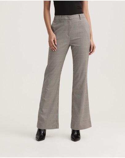 Witchery Check Kick Flare Pant