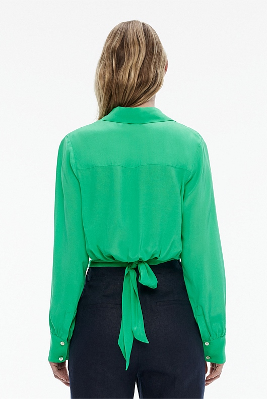 Wrap Shirt - Leaf Green