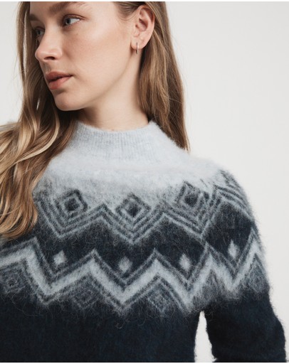 Witchery Intarsia Brush Knit