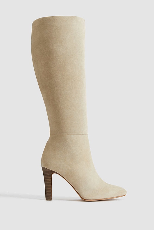 Knee High Suede Boot - Bran