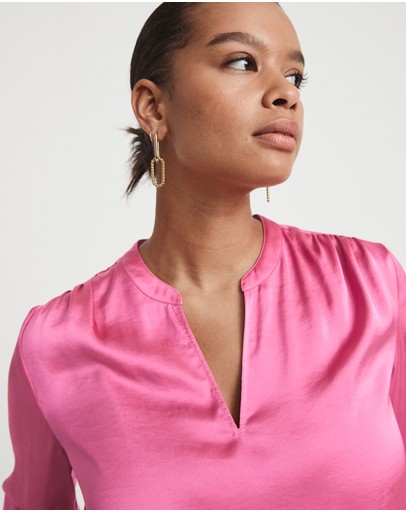 Witchery Boho Split Neck Blouse