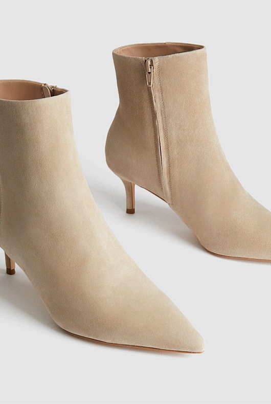 Suede 65mm Heel Boot - Bran