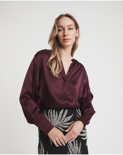 Witchery Silk Button Through Blouse