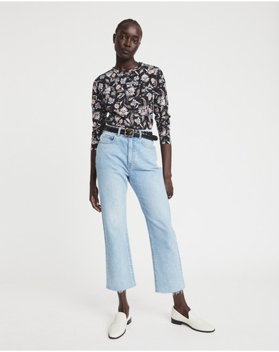 Witchery Linen Blend Long Sleeve Top