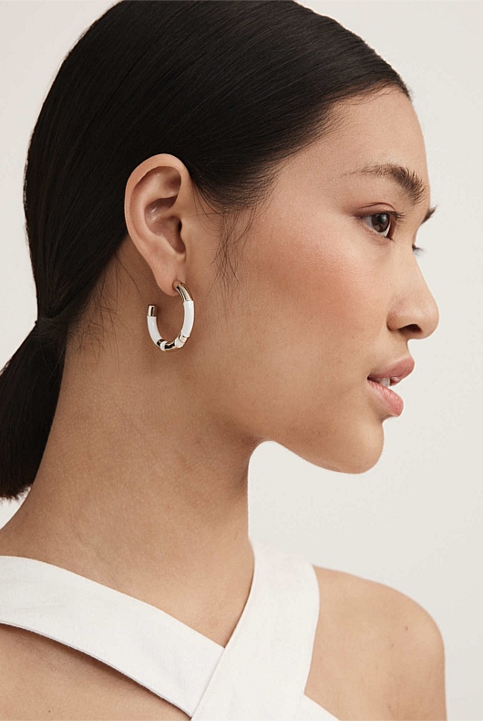 Enamel Hoops - Chalk