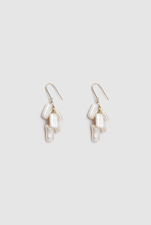 Freshwater Pearl Drop Earring - Soft Gold