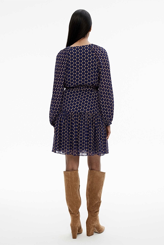 Mosaic Print Mini Dress - Mariner