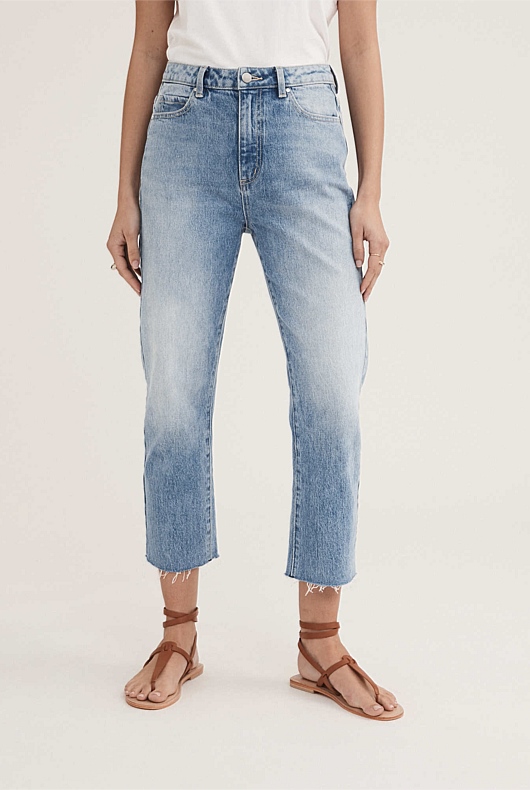 Sadie Straight Jean - Vintage Wash Denim