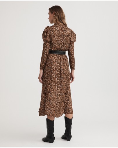 Witchery Kitty Print Midi Dress