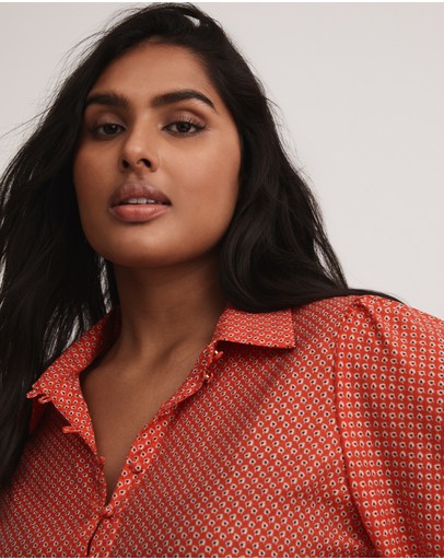 Witchery Texture Oak Leaf Print Blouse