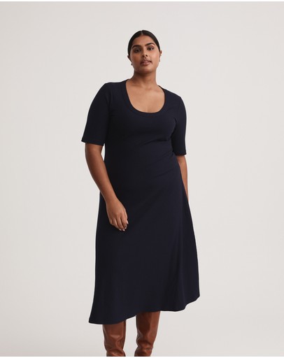 Witchery Rib Scoop Neck Dress