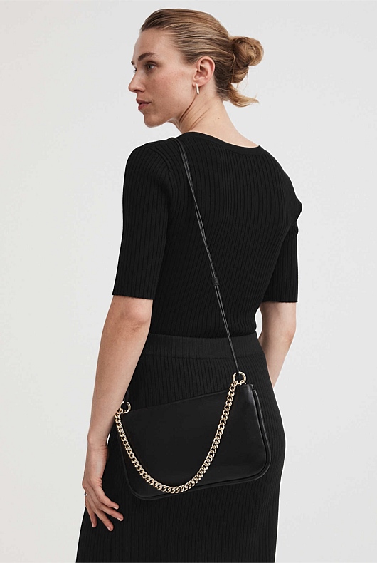 Soft Leather Sling - Black