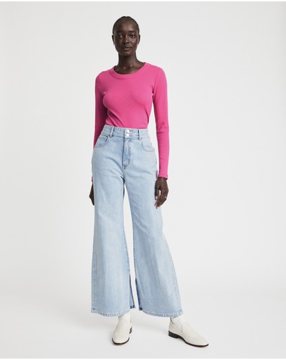 Witchery Long Sleeve Rib Top