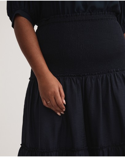 Witchery Texture Shirred Tiered Skirt