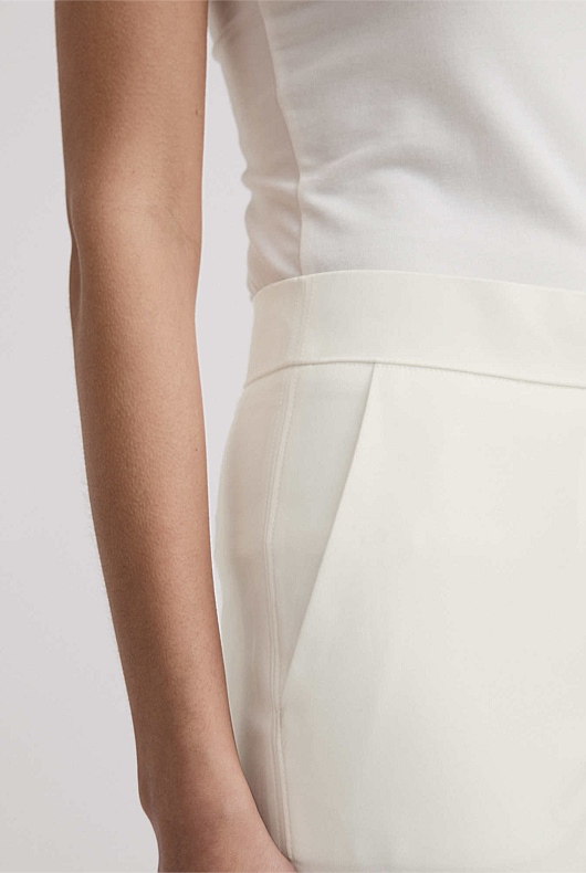 Slim Cropped Pant - Chalk