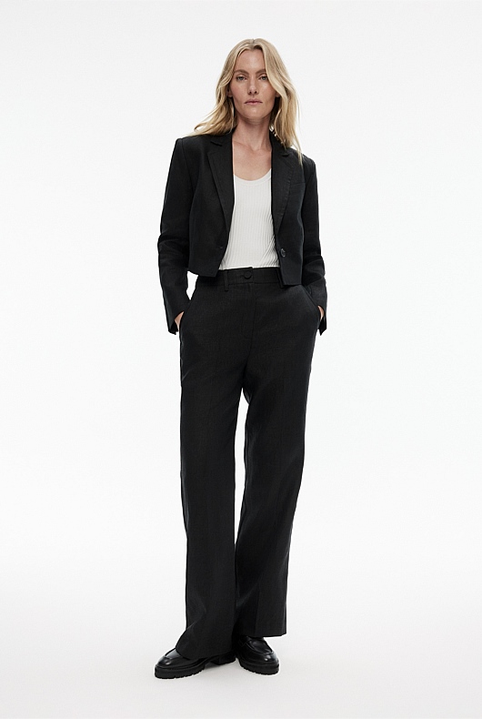 Linen Trouser - Black