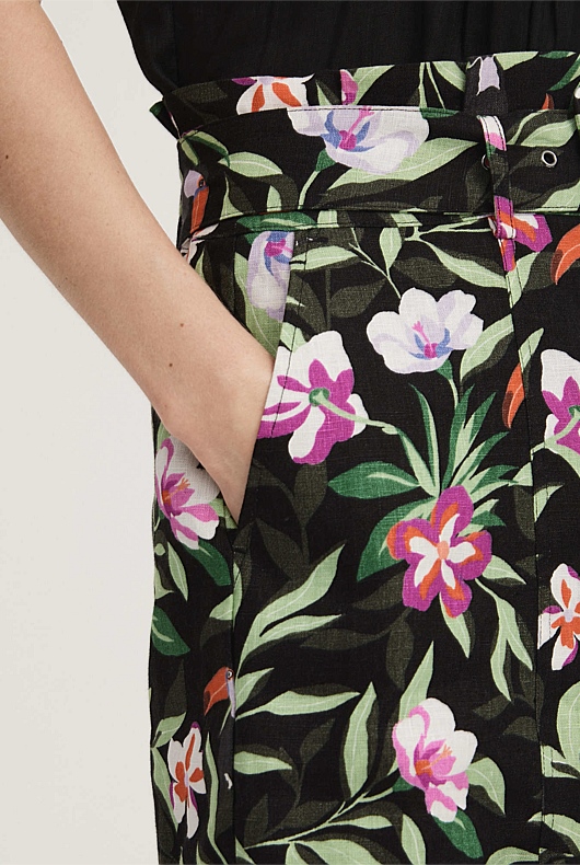 Jungle Bird Print Short - Multicolour