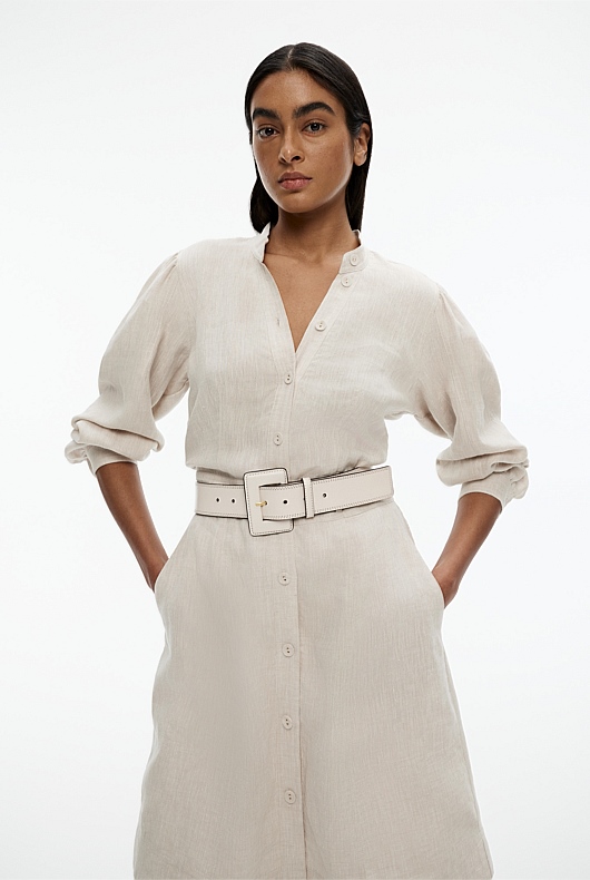 Square Buckle Belt - Oyster