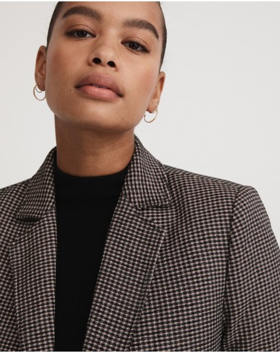 Witchery Check Single Breasted Blazer