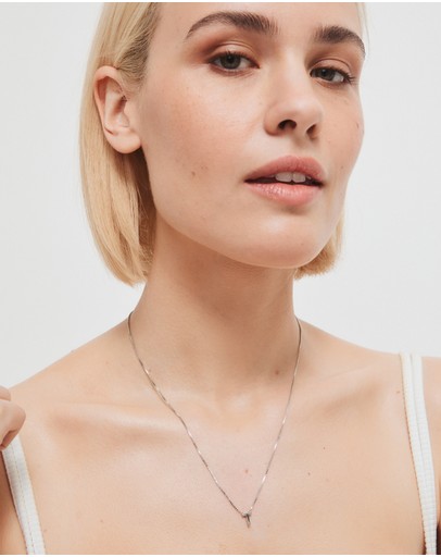 Witchery Sterling Silver Initial Necklace