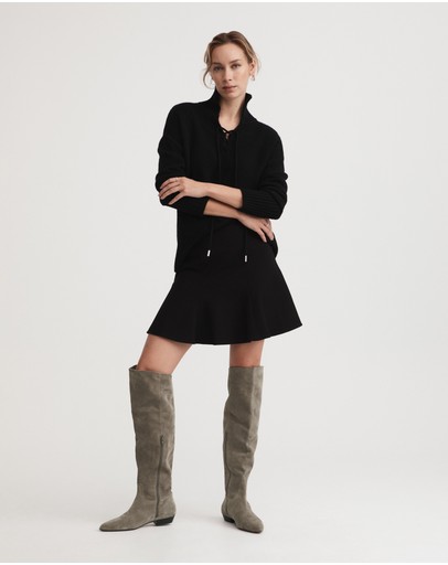 Witchery Tie Neck Knit