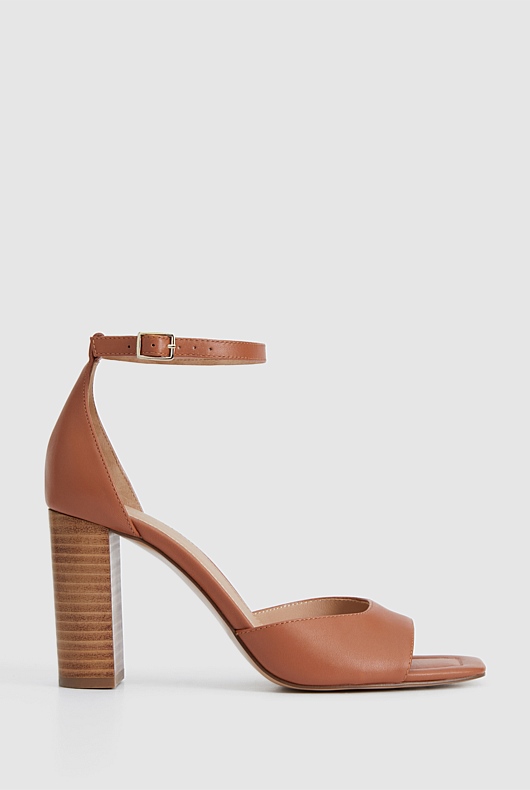 Suki Leather Heel - Autumn Brown