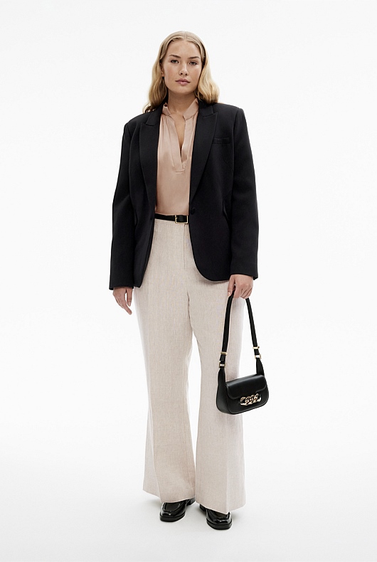 Modern Cuff Blouse - Pebble