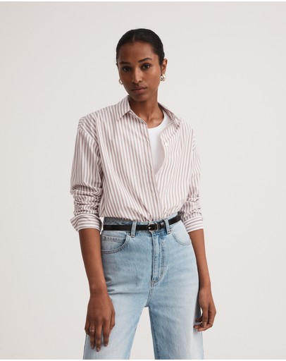 Witchery Stripe Cotton Shirt