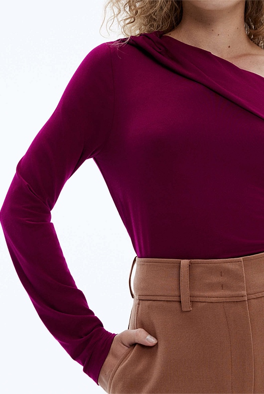 Off Shoulder Top - Deep Magenta