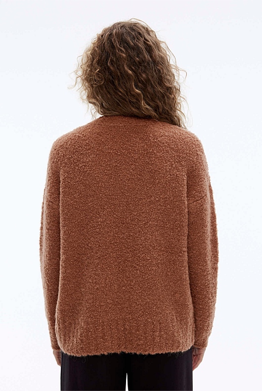 Boucle Crew Neck Knit - Camel