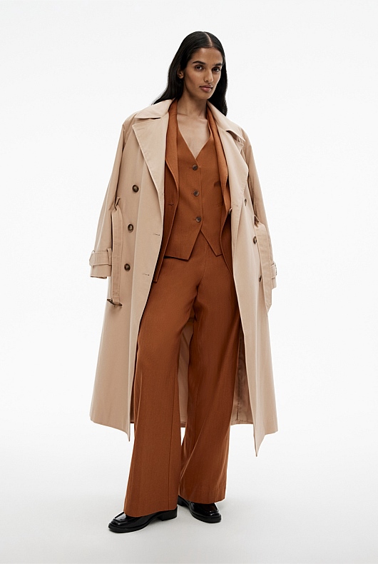 Cotton Linen Waistcoat - Faded Terracotta