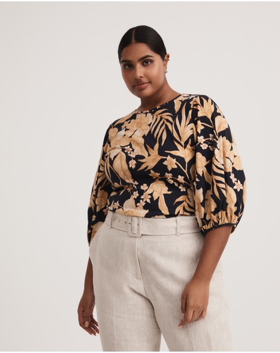 Witchery Cotton Sketch Floral Top