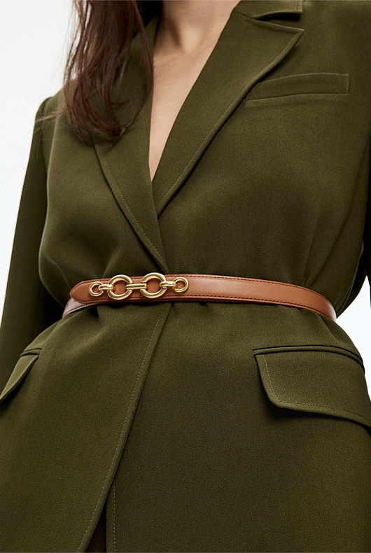 Oval Link Chain Belt - Faded Terracotta
