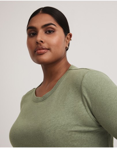 Witchery Linen Blend Long Sleeve Top