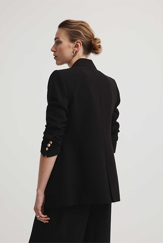 Double Breasted Blazer - Black