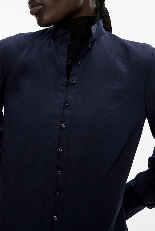 Seam Detail Mini Dress - Blue Night